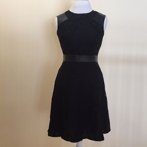 Andrew Marc Black Floral Lace Dress.